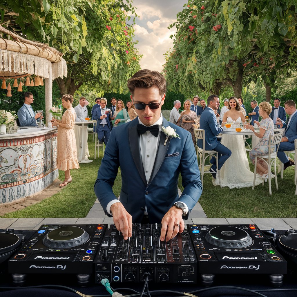dj in the garden