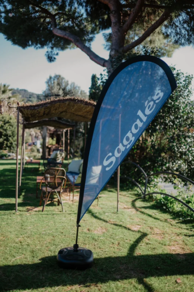 Banderoles per branding en un esdeveniment corporatiu de l'empresa Sagalés